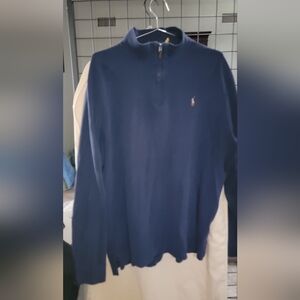 Polo Ralph Lauren Navy Blue Quarter-Zip Pullover Size XL